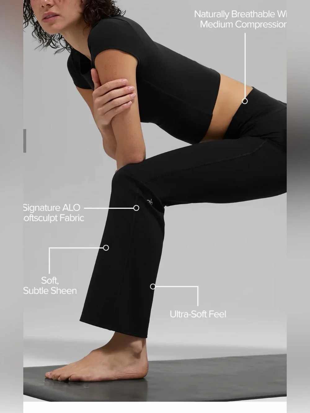 ALO Yoga High Waist Bootcut Legging Black Size Small